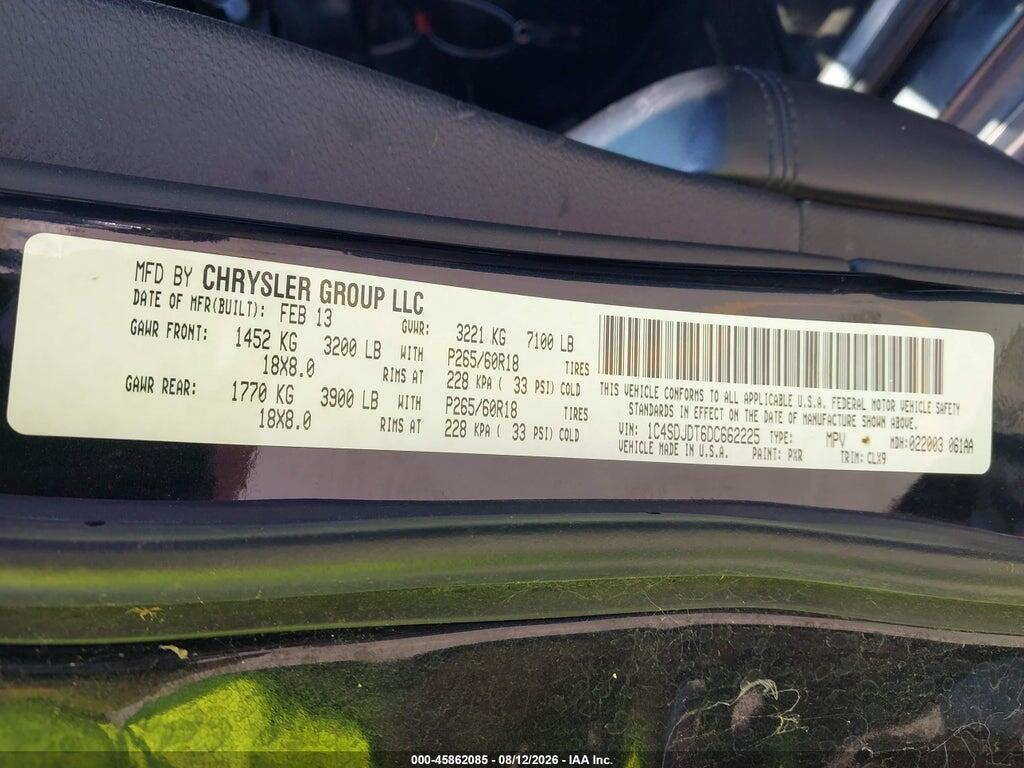 1C4SDJDT6DC662225 2013 DODGE DURANGO photo no. 9