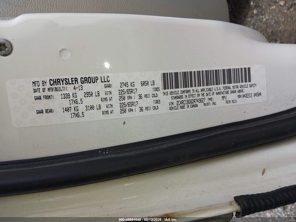 2C4RC1BG6DR743627 2013 CHRYSLER TOWN & COUNTRY photo no. 9