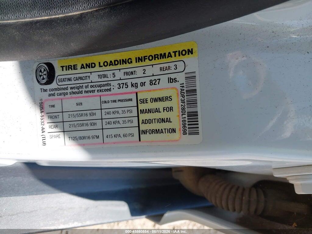 1FADP3F28DL169698 2013 FORD FOCUS photo no. 9