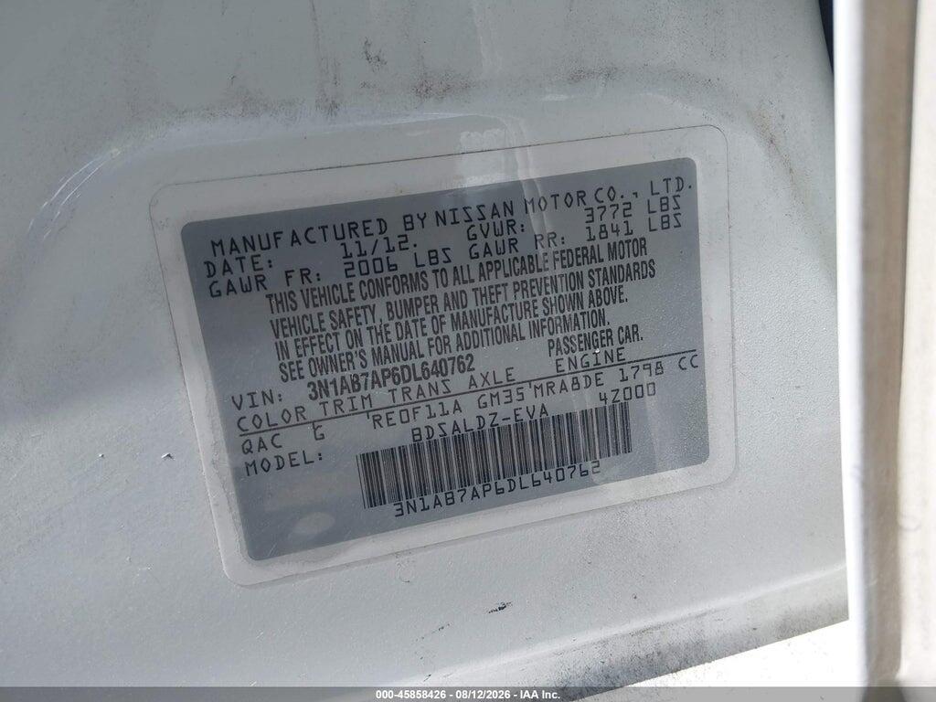 3N1AB7AP6DL640762 2013 NISSAN SENTRA photo no. 9