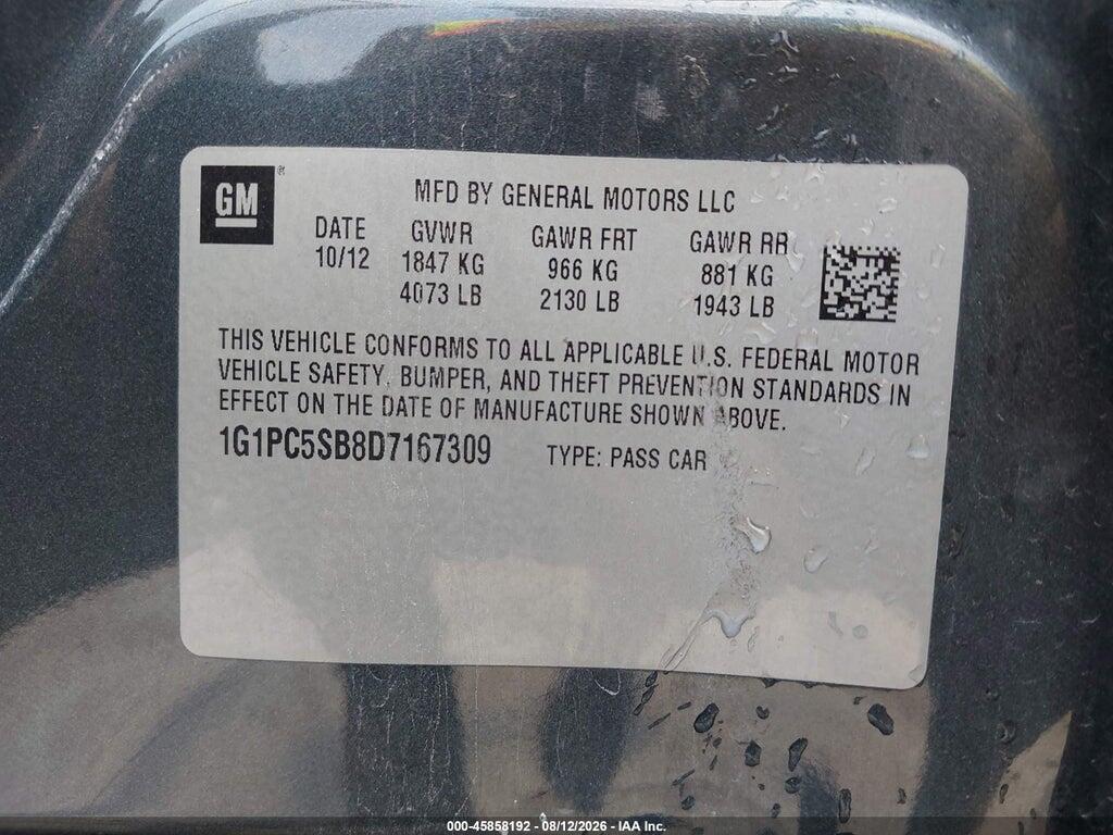 1G1PC5SB8D7167309 2013 CHEVROLET CRUZE photo no. 9