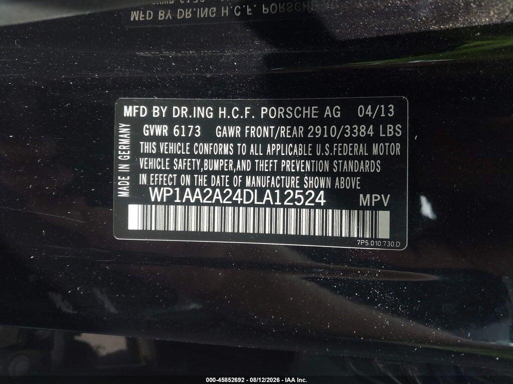 WP1AA2A24DLA12524 2013 PORSCHE CAYENNE photo no. 9