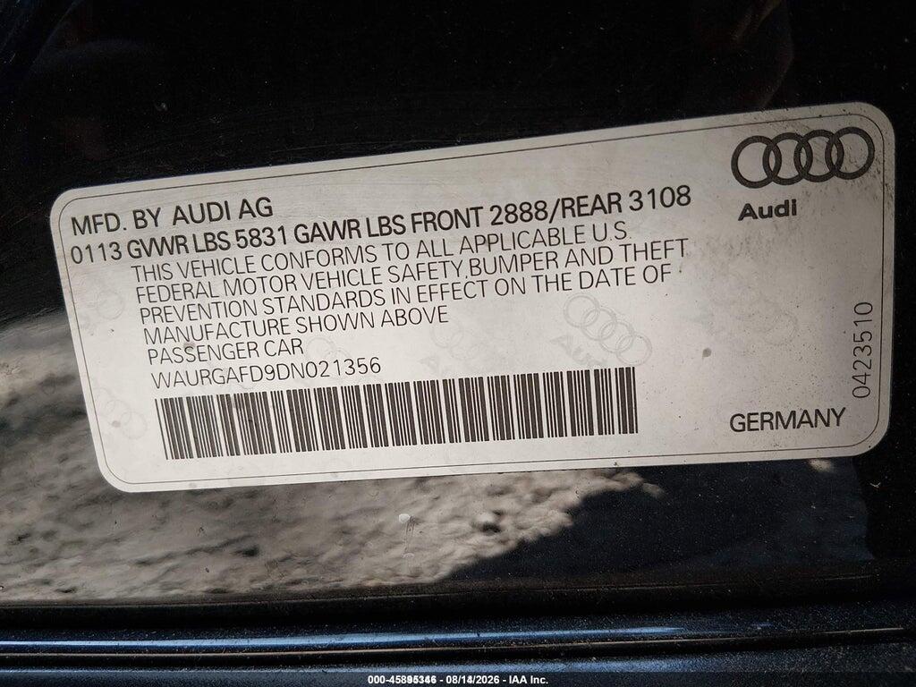 WAURGAFD9DN021356 2013 AUDI A8 L photo no. 9