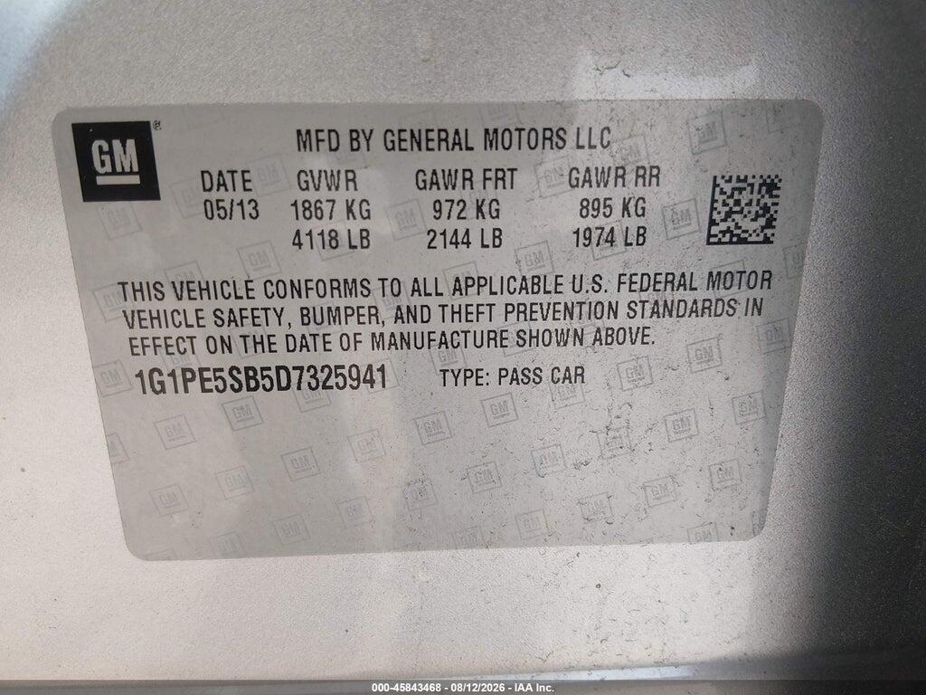 1G1PE5SB5D7325941 2013 CHEVROLET CRUZE photo no. 9
