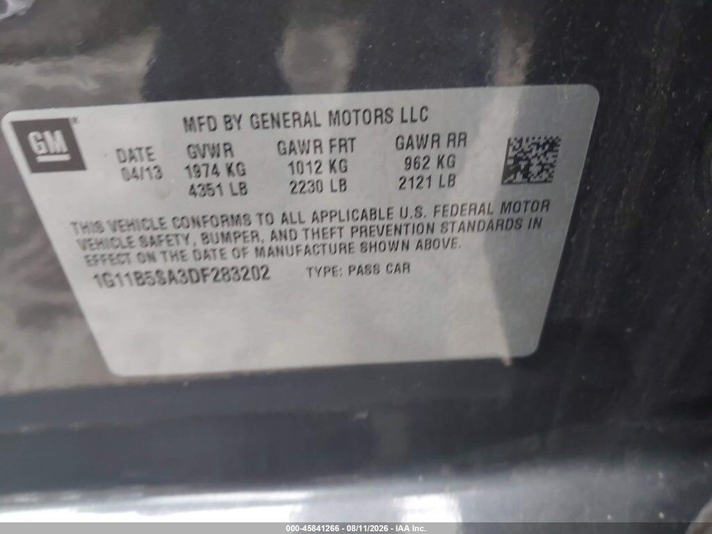 1G11B5SA3DF283202 2013 CHEVROLET MALIBU photo no. 9