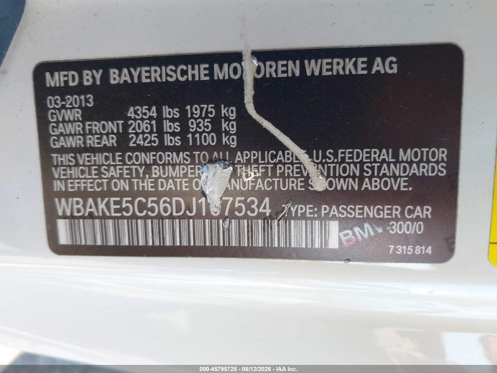 WBAKE5C56DJ107534 2013 BMW 328I photo no. 9