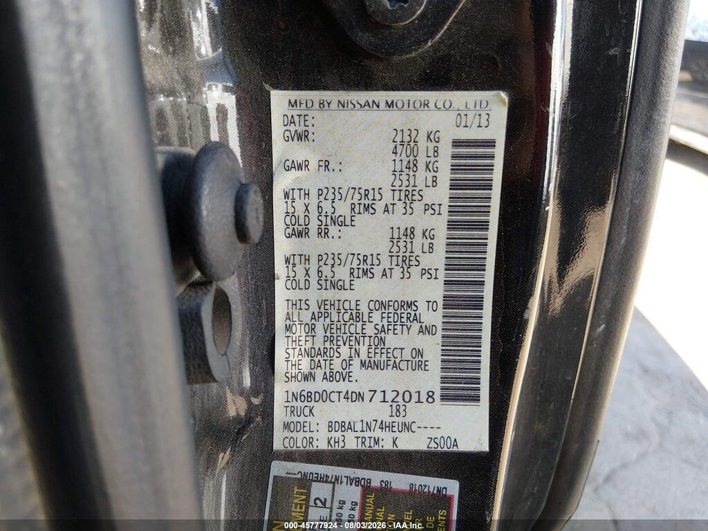 1N6BD0CT4DN712018 2013 NISSAN FRONTIER photo no. 9
