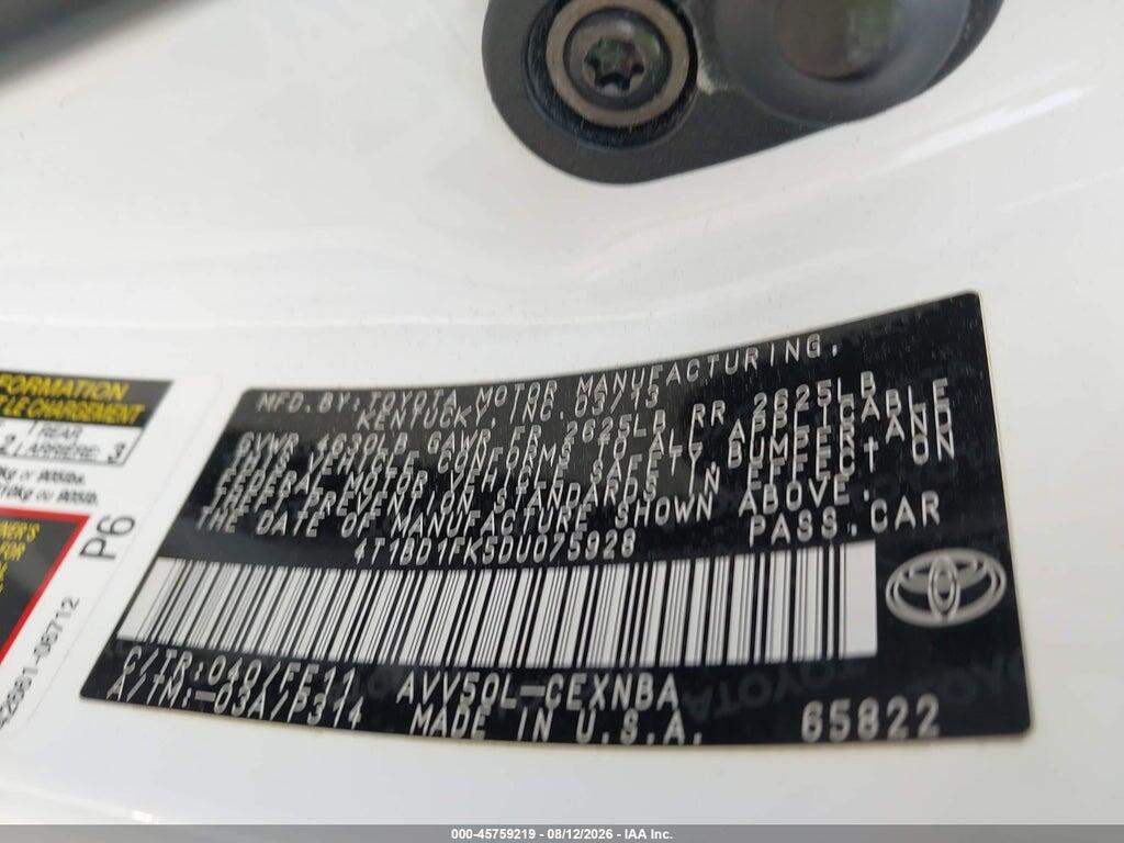 4T1BD1FK5DU075928 2013 TOYOTA CAMRY HYBRID photo no. 9