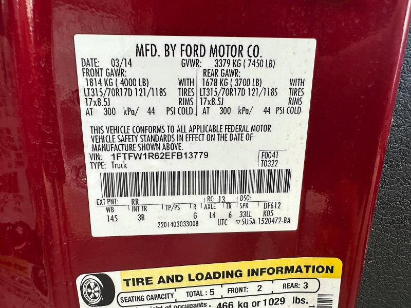 1FTFW1R62EFB13779 2014 FORD F-150 photo no. 10
