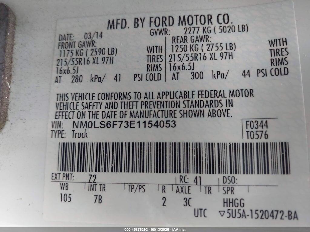 NM0LS6F73E1154053 2014 FORD TRANSIT CONNECT photo no. 9