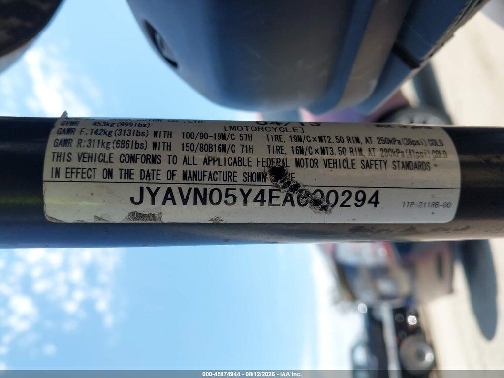 JYAVN05Y4EA000294 2014 YAMAHA XVS950 photo no. 10