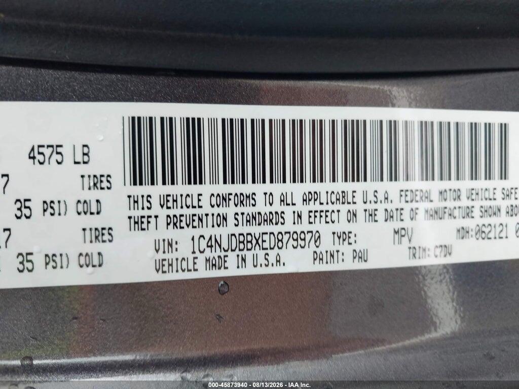 1C4NJDBBXED879970 2014 JEEP COMPASS photo no. 9