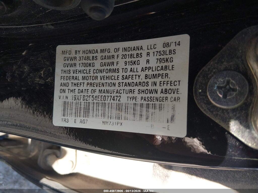 19XFB2F54EE077472 2014 HONDA CIVIC photo no. 9