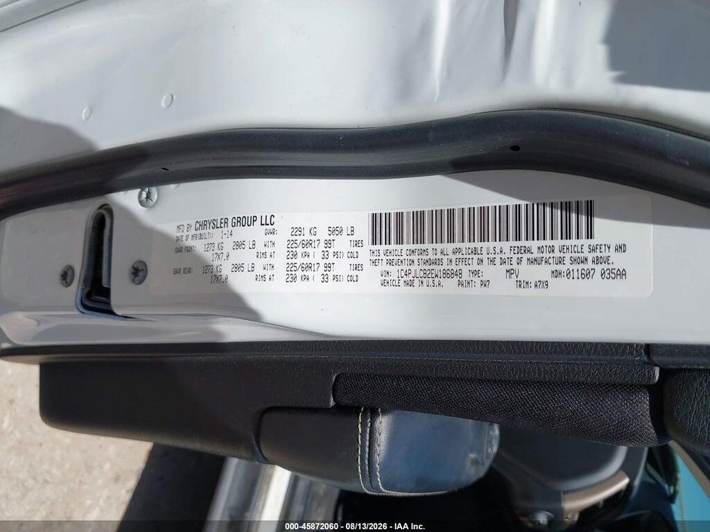 1C4PJLCB2EW186848 2014 JEEP CHEROKEE photo no. 9