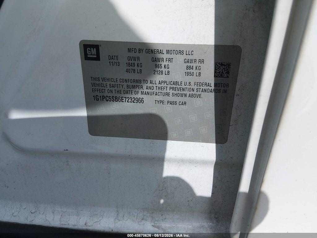 1G1PC5SB6E7232966 2014 CHEVROLET CRUZE photo no. 9