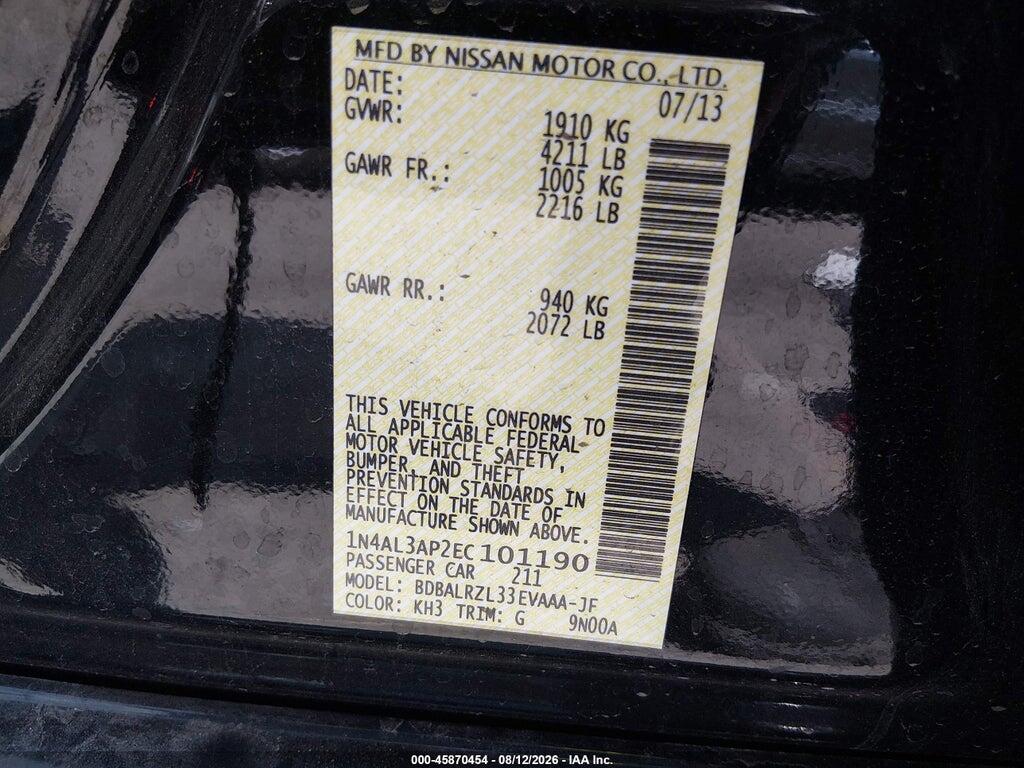 1N4AL3AP2EC101190 2014 NISSAN ALTIMA photo no. 9