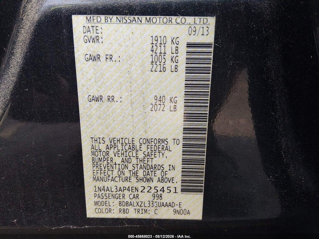 1N4AL3AP4EN225451 2014 NISSAN ALTIMA photo no. 9