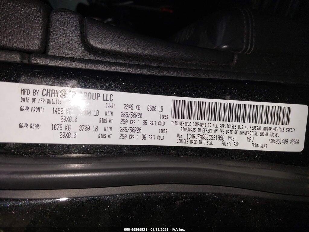 1C4RJFAG9EC531898 2014 JEEP GRAND CHEROKEE photo no. 9