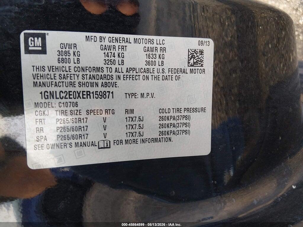 1GNLC2E0XER159871 2014 CHEVROLET TAHOE photo no. 9