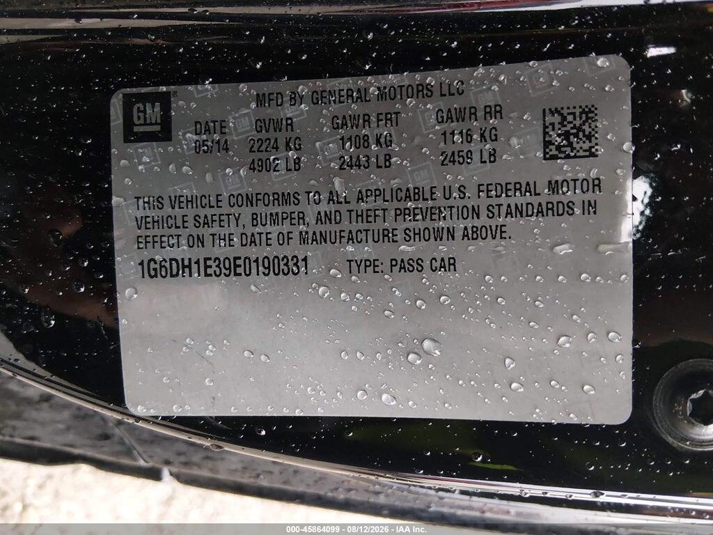 1G6DH1E39E0190331 2014 CADILLAC CTS photo no. 9