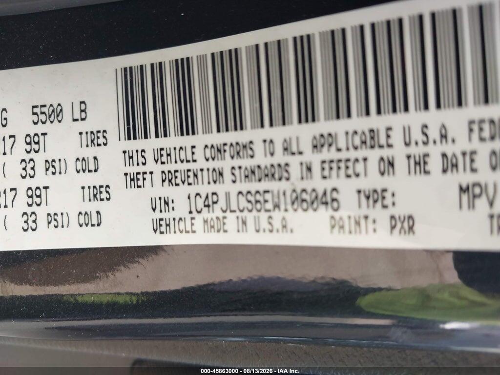 1C4PJLCS6EW106046 2014 JEEP CHEROKEE photo no. 9