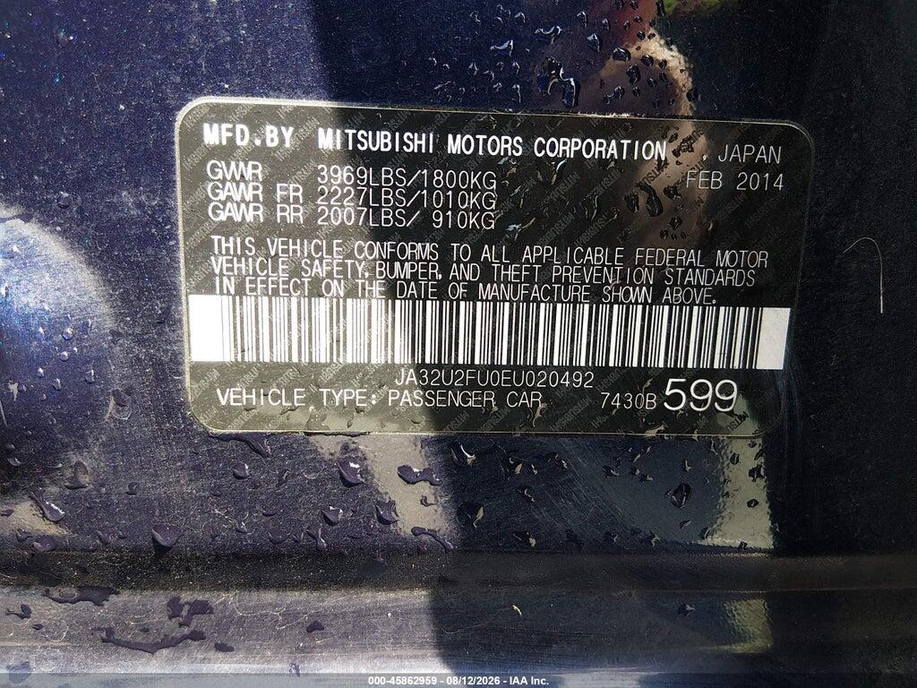 JA32U2FU0EU020492 2014 MITSUBISHI LANCER photo no. 9