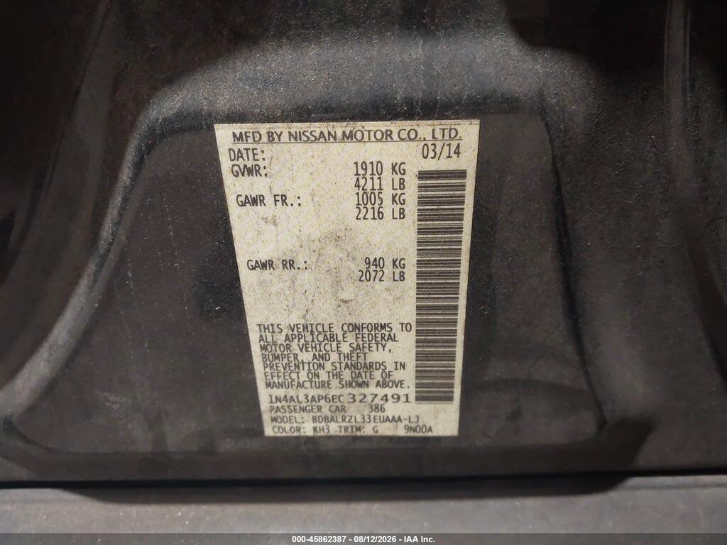 1N4AL3AP6EC327491 2014 NISSAN ALTIMA photo no. 9