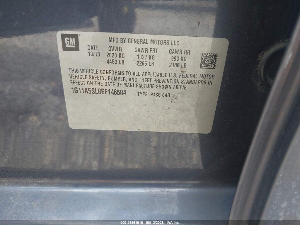 1G11A5SL8EF146584 2014 CHEVROLET MALIBU photo no. 9