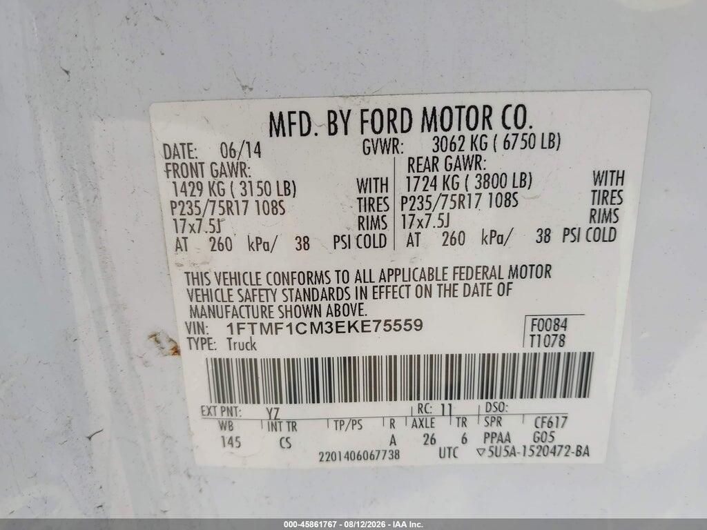 1FTMF1CM3EKE75559 2014 FORD F-150 photo no. 9