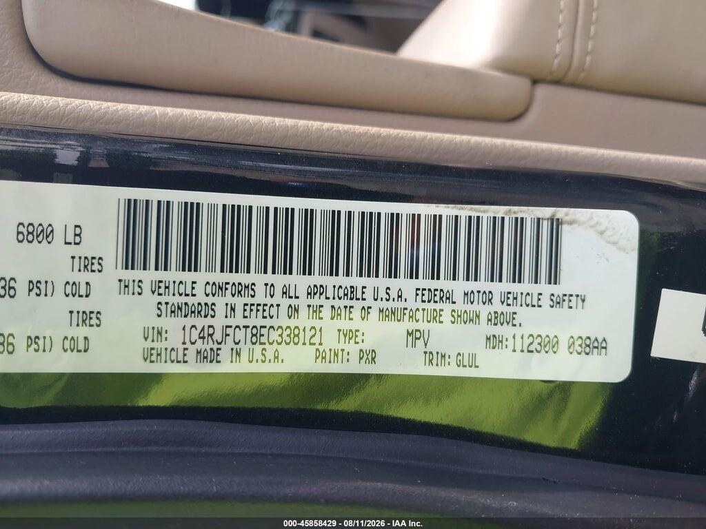 1C4RJFCT8EC338121 2014 JEEP GRAND CHEROKEE photo no. 9