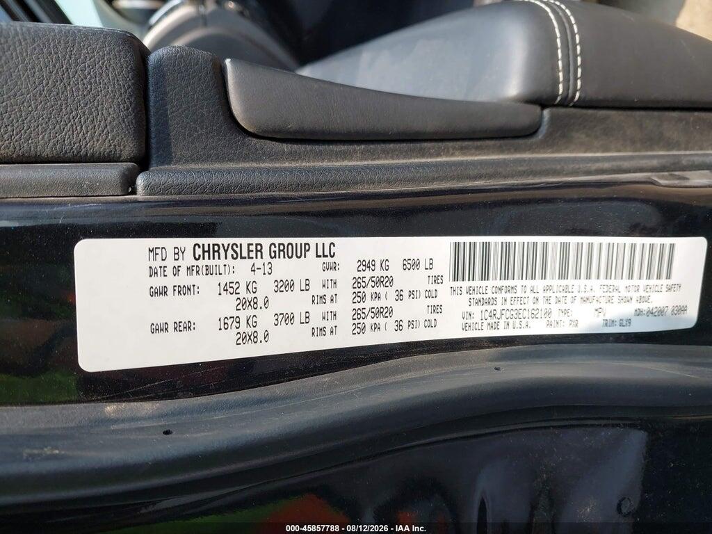 1C4RJFCG3EC162100 2014 JEEP GRAND CHEROKEE photo no. 9