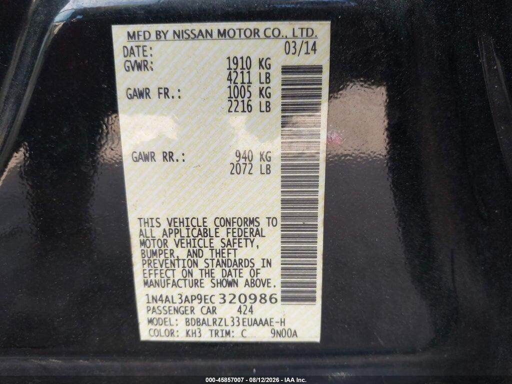 1N4AL3AP9EC320986 2014 NISSAN ALTIMA photo no. 9