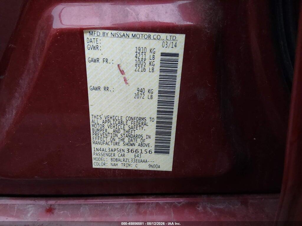 1N4AL3AP5EN366156 2014 NISSAN ALTIMA photo no. 9