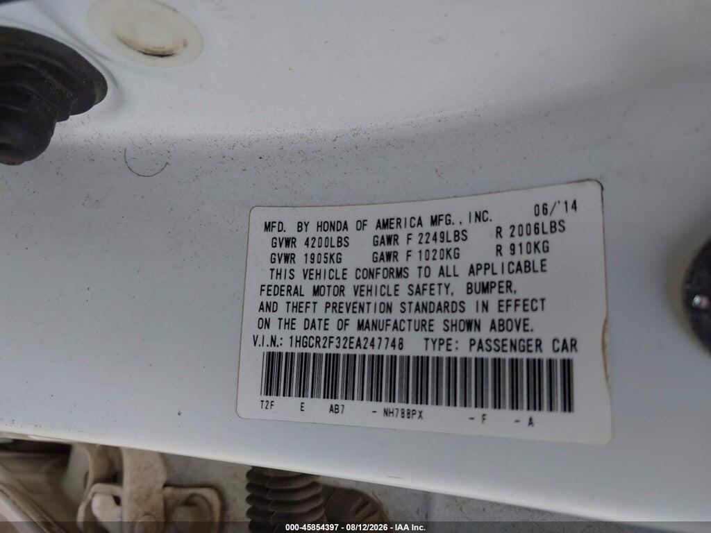 1HGCR2F32EA247748 2014 HONDA ACCORD photo no. 9