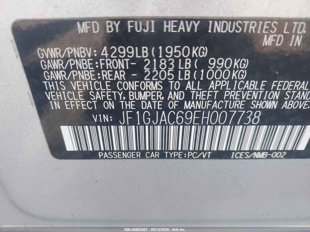 JF1GJAC69EH007738 2014 SUBARU IMPREZA photo no. 9