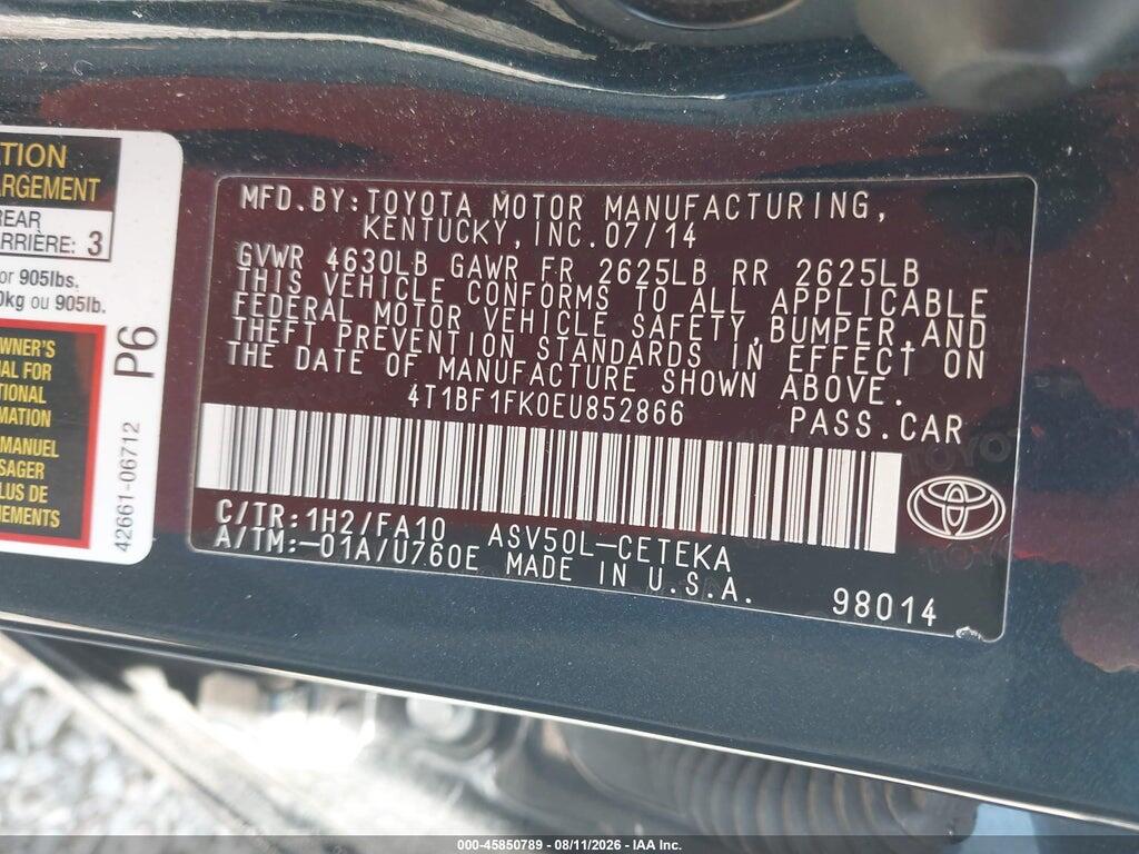 4T1BF1FK0EU852866 2014 TOYOTA CAMRY photo no. 9