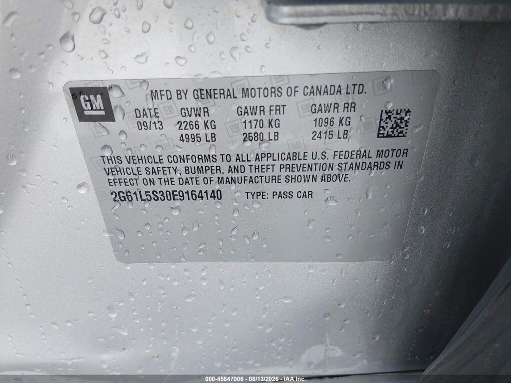 2G61L5S30E9164140 2014 CADILLAC XTS photo no. 9