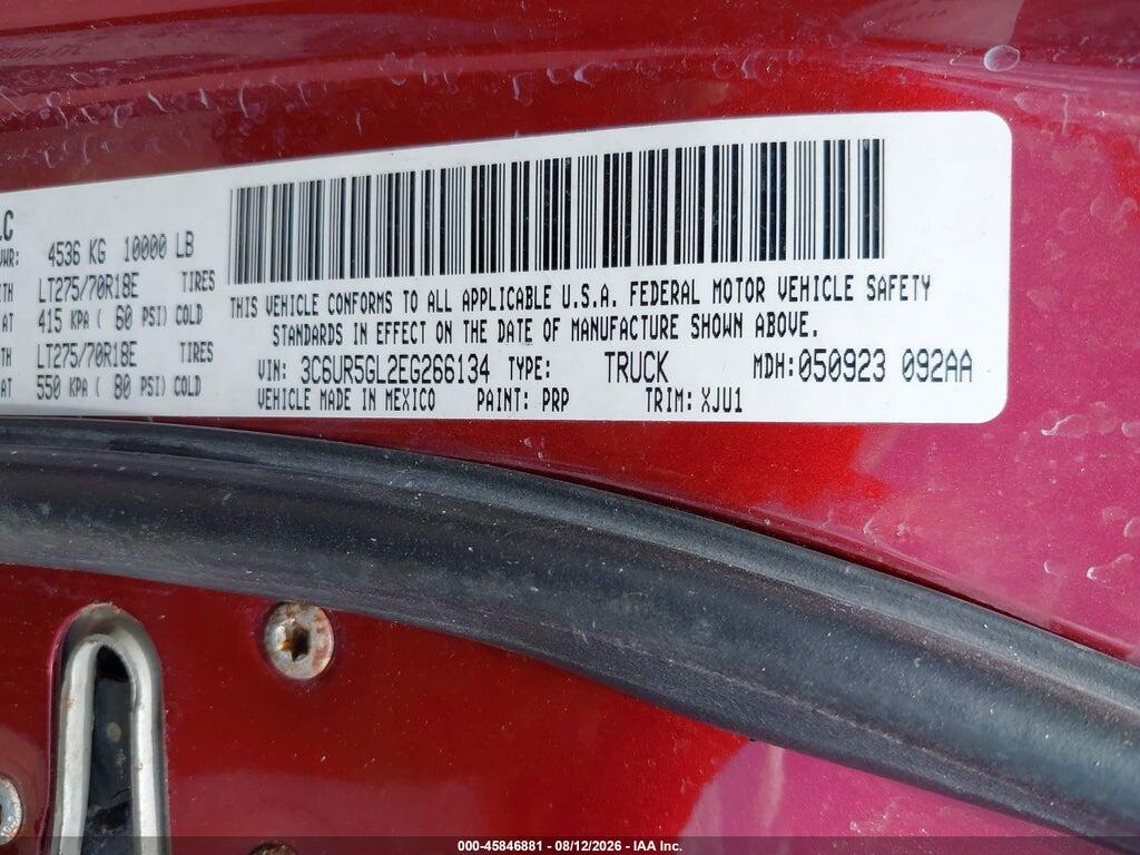 3C6UR5GL2EG266134 2014 RAM 2500 photo no. 9