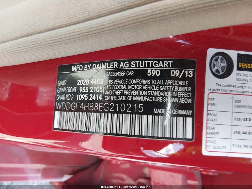 WDDGF4HB8EG210215 2014 MERCEDES-BENZ C 250 photo no. 9