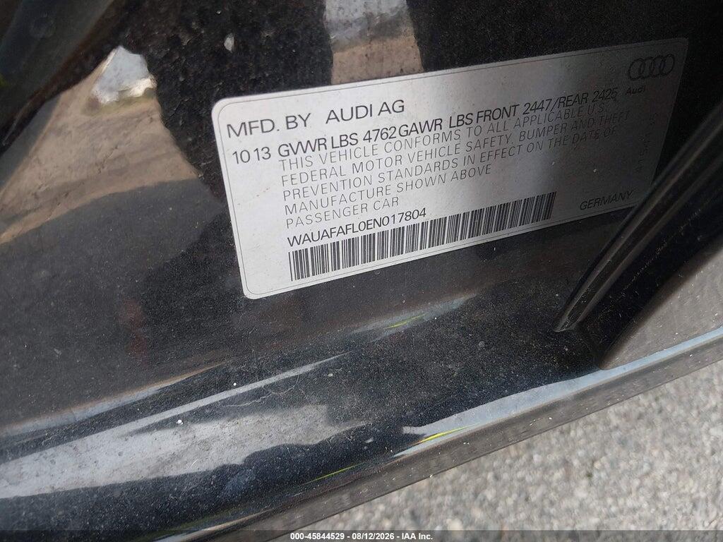 WAUAFAFL0EN017804 2014 AUDI A4 photo no. 9