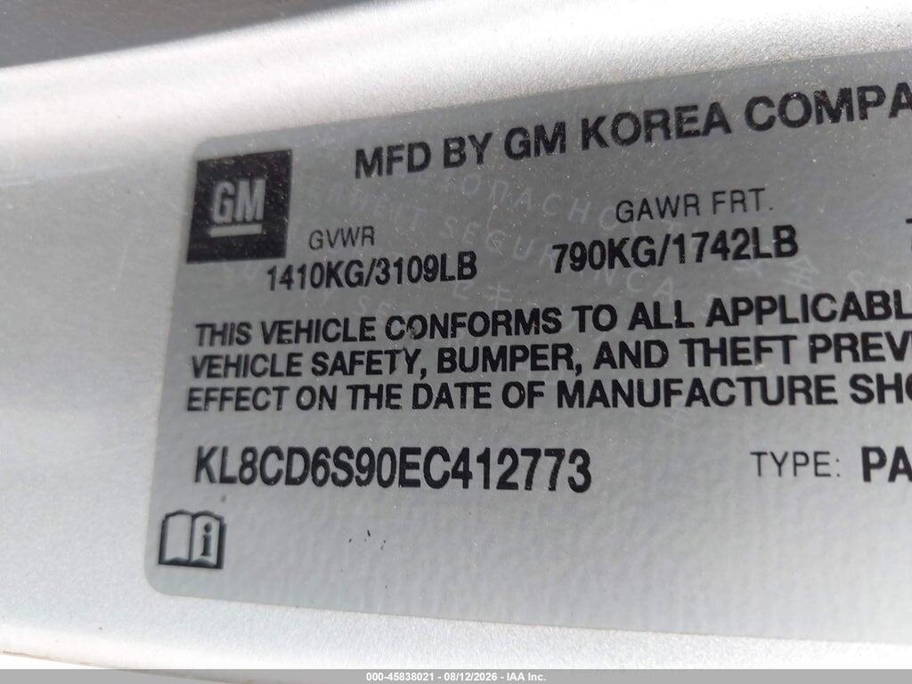 KL8CD6S90EC412773 2014 CHEVROLET SPARK photo no. 9