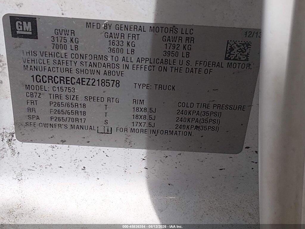 1GCRCREC4EZ218578 2014 CHEVROLET SILVERADO 1500 photo no. 9
