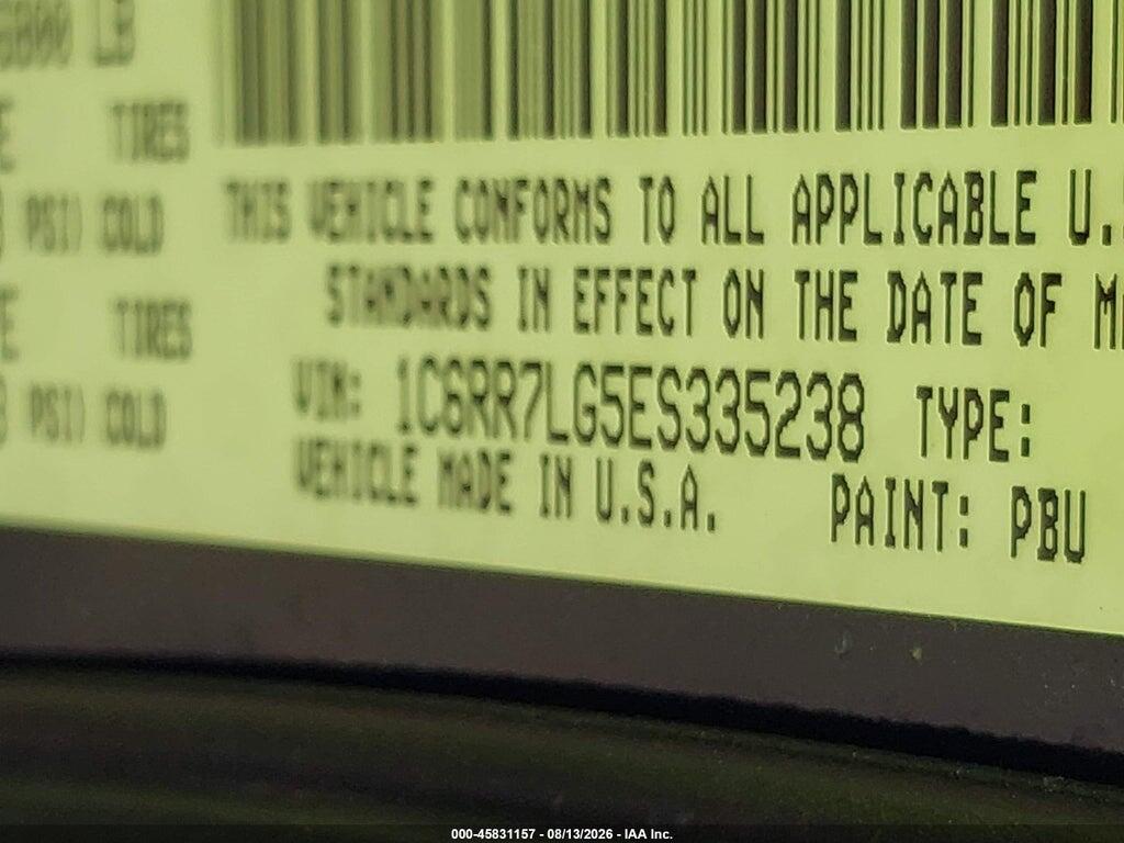1C6RR7LG5ES335238 2014 RAM 1500 photo no. 9