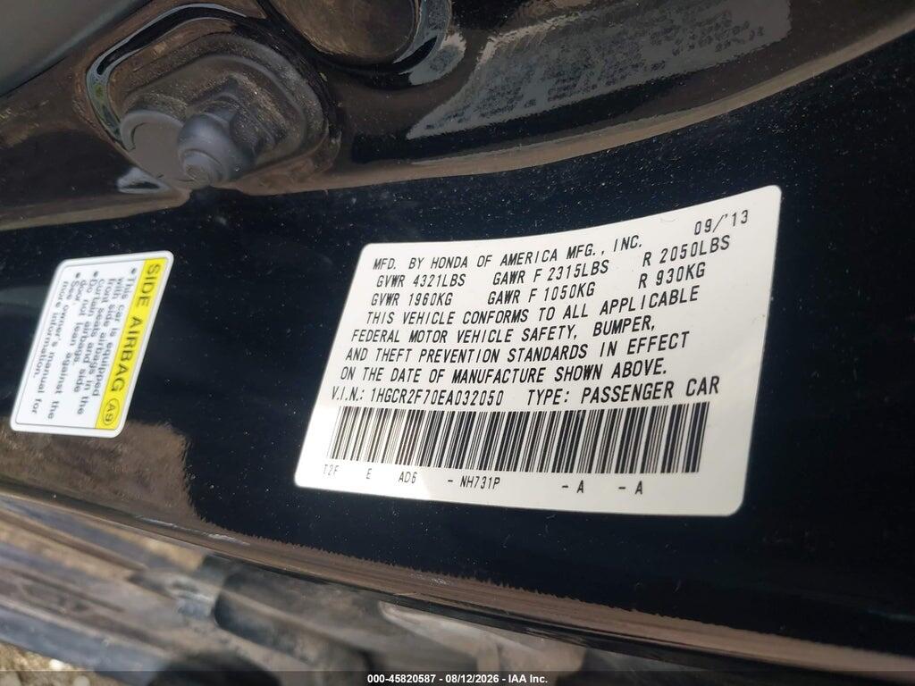 1HGCR2F70EA032050 2014 HONDA ACCORD photo no. 9