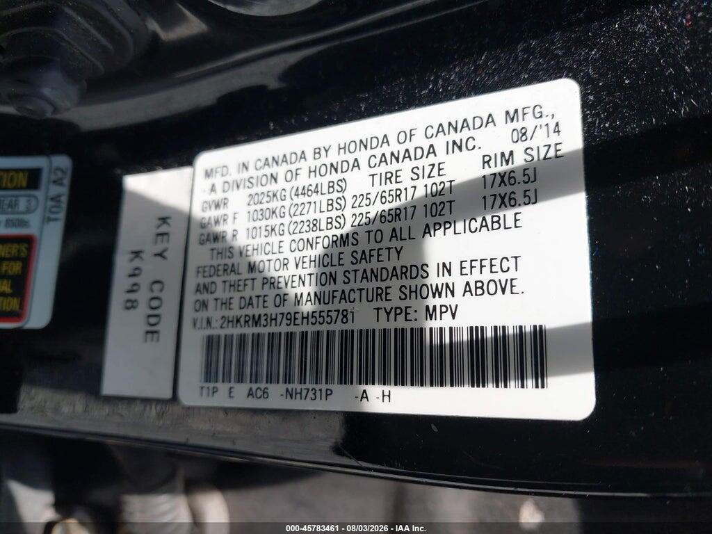 2HKRM3H79EH555781 2014 HONDA CR-V photo no. 9