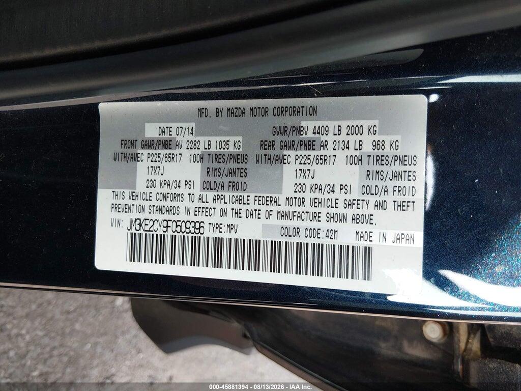 JM3KE2CY9F0509396 2015 MAZDA CX-5 photo no. 9