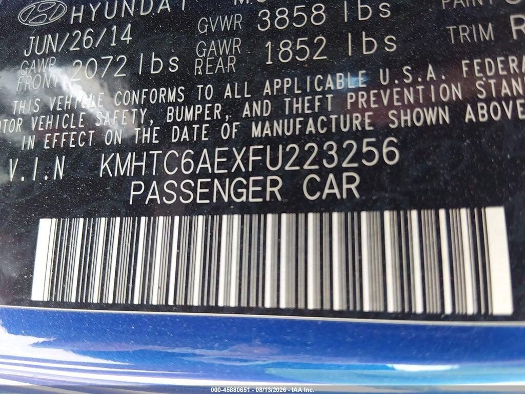 KMHTC6AEXFU223256 2015 HYUNDAI VELOSTER photo no. 9