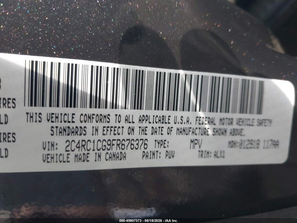2C4RC1CG9FR676376 2015 CHRYSLER TOWN & COUNTRY photo no. 9