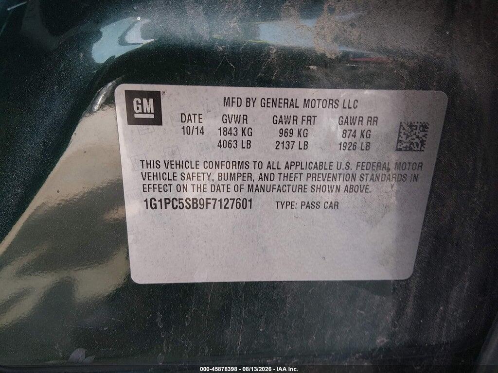 1G1PC5SB9F7127601 2015 CHEVROLET CRUZE photo no. 9