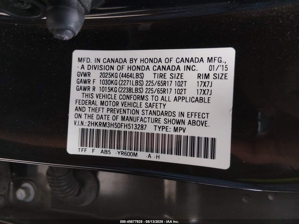 2HKRM3H50FH513287 2015 HONDA CR-V photo no. 9